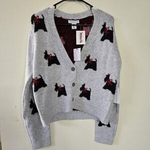 Women's Medium Scotty Dog Cardigan